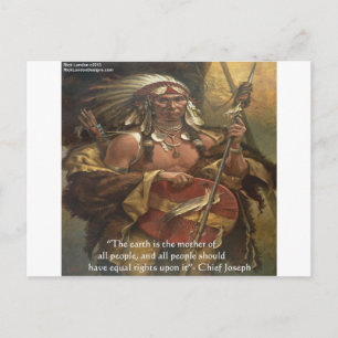 Chief Joseph & Natuur Citaat Cadeaus T-shirts & Ka Briefkaart