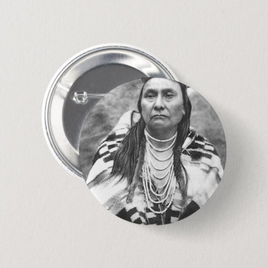Chief Joseph Ronde Button 5,7 Cm (Voorkant /achterkant)