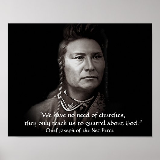 Chief Joseph, The Nez Perce American Indian Wisdom Poster (Voorkant)