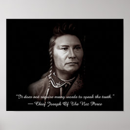 Chief Joseph van de Nez Perce American indian Poster