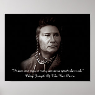 Chief Joseph van de Nez Perce American indian Poster