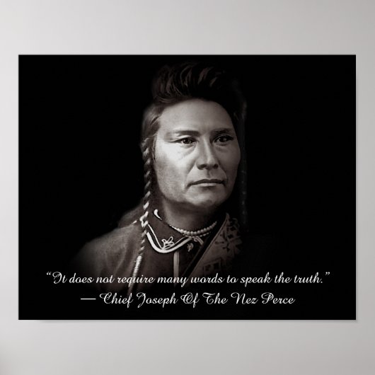 Chief Joseph van de Nez Perce American indian Poster (Voorkant)