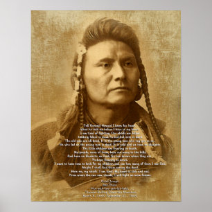 Chief Joseph van de Nez Perce Poster