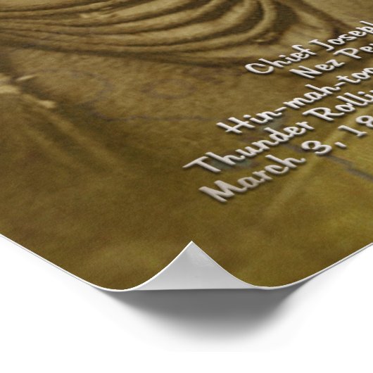 Chief Joseph van de Nez Perce Poster (Hoek)