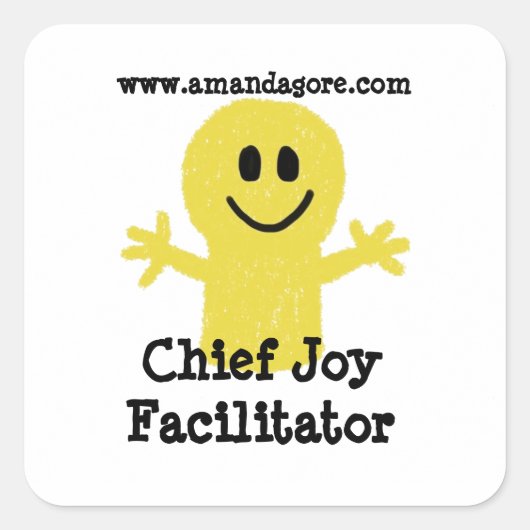 Chief Joy Facilitator Square Stickers (Voorkant)