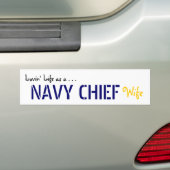 Chief Lovin' Life NAVY Bumpersticker (Op auto)