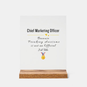 Chief Marketing Officer Acryl Bureaublad Bord