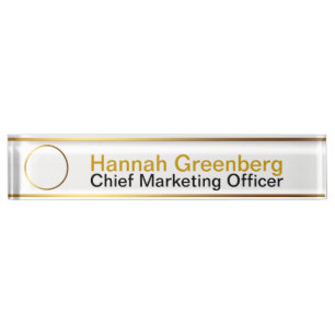 Chief Marketing Officer Gold Desk Name Bord 3 Naambordje