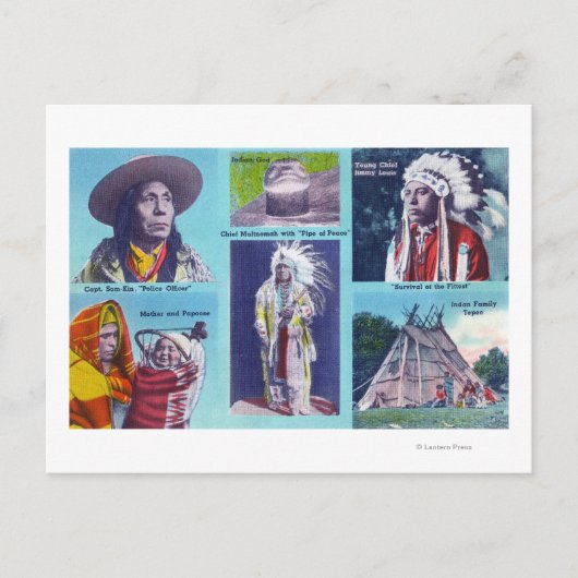 Chief Multnomah, Capt. Som-Kin Briefkaart (Voorkant)