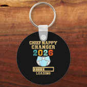 Chief Nappy Changer 2026 New Baby Loading Funny Pr Sleutelhanger (Voorkant)