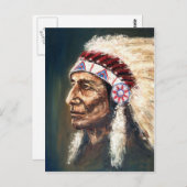 Chief, Native American Briefkaart (Voorkant / Achterkant)