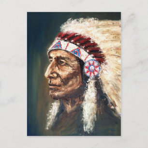 Chief, Native American Briefkaart