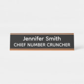 Chief Number Cruncher Personalized Name Plate Bureau Naambordje (Voorkant)
