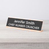 Chief Number Cruncher Personalized Name Plate Bureau Naambordje (Voorkant)