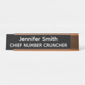 Chief Number Cruncher Personalized Name Plate Bureau Naambordje (Voorkant)