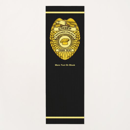 Chief Of Kitchen Police Badge Yogamat (Voorkant)