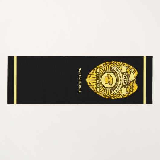 Chief Of Kitchen Police Badge Yogamat (Voorkant (horizontaal))