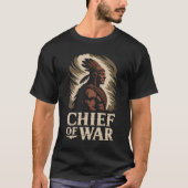 Chief of War T-shirt | Tribal Warrior Design | Bol (Voorkant)