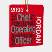 Chief Operating Officer Buitengewoon DOUANE Keramisch Ornament (Rechts)