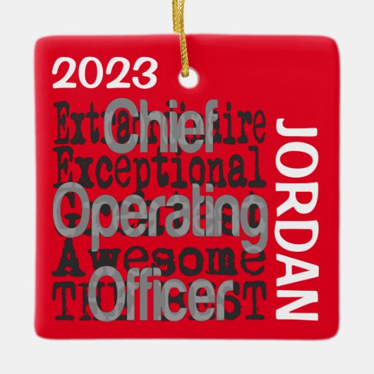 Chief Operating Officer Buitengewoon DOUANE Keramisch Ornament (Voorkant)