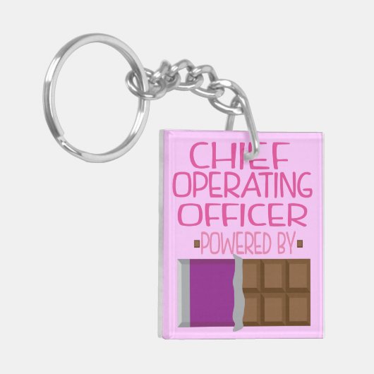 Chief Operating Officer Chocolate Gift for Woman Sleutelhanger (Voorkant Links)