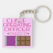 Chief Operating Officer Chocolate Gift for Woman Sleutelhanger (Achterkant)