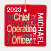 Chief Operating Officer COO Buitengewone DOUANE Keramisch Ornament (Achterkant)