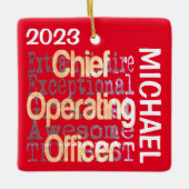 Chief Operating Officer COO Buitengewone DOUANE Keramisch Ornament (Voorkant)