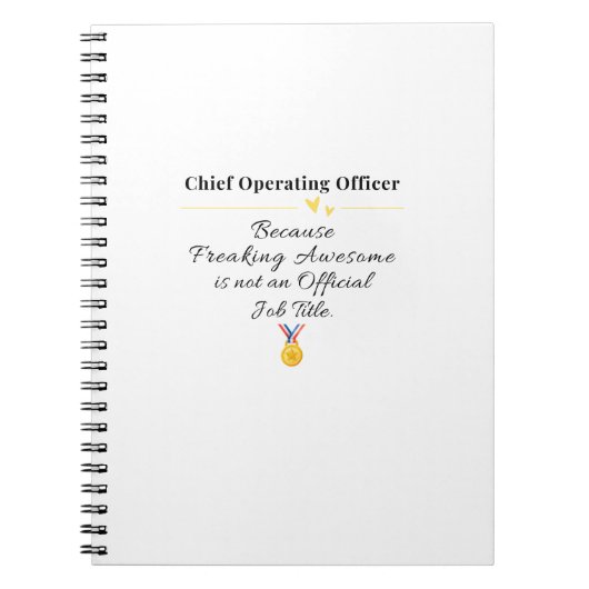 Chief Operating Officer Notitieboek (Voorkant)