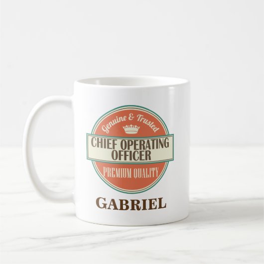 Chief Operating Officer Personated Mug Gift Koffiemok (Links)
