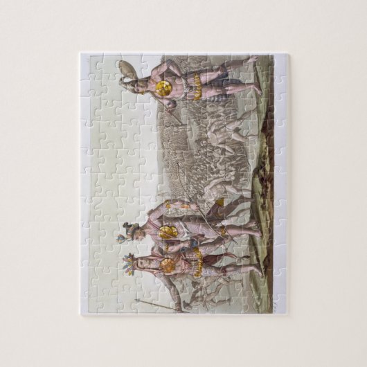 Chief Outina, Enemy of Saturiba, loopt onder zijn Legpuzzel (Verticaal)