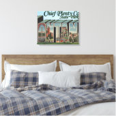 Chief Plenty, Montana - grote lettertjes Canvas Afdruk (Insitu (Slaapkamer))