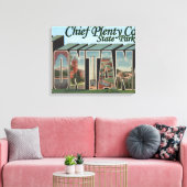 Chief Plenty, Montana - grote lettertjes Canvas Afdruk (Insitu (Woonkamer))