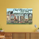 Chief Plenty, Montana - grote lettertjes Canvas Afdruk (Insitu (Woonkamer))