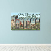Chief Plenty, Montana - grote lettertjes Canvas Afdruk (Insitu (Houten vloer))