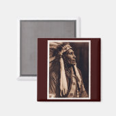 Chief Raven Deken - Nez Perce - Magneet (Voorkant / Achterkant)