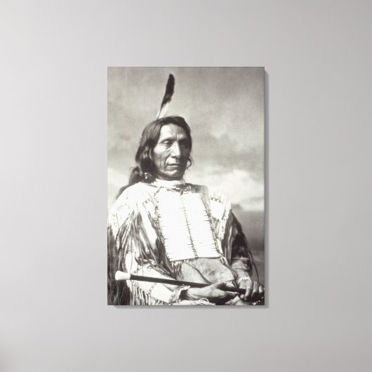 Chief Red Cloud (1822-1909) 1880 (foto) Canvas Afdruk (Voorkant)