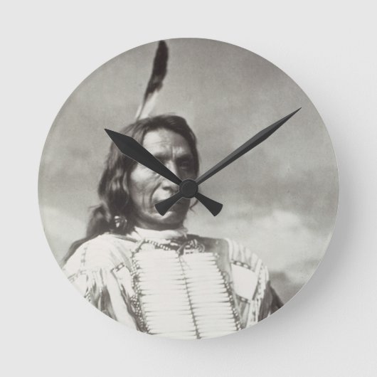 Chief Red Cloud (1822-1909) 1880 (foto) Ronde Klok (Voorkant)