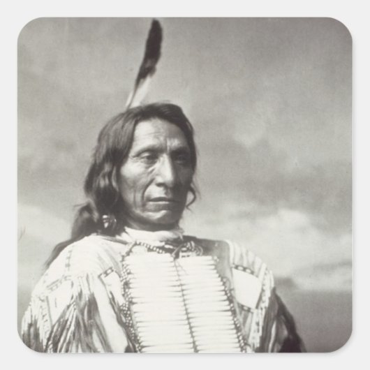 Chief Red Cloud (1822-1909) 1880 (foto) Vierkante Sticker (Voorkant)
