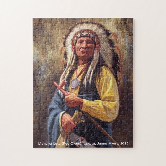 Chief Red Cloud, Amerikaans-Indische hoofdpuzzel Legpuzzel (Verticaal)