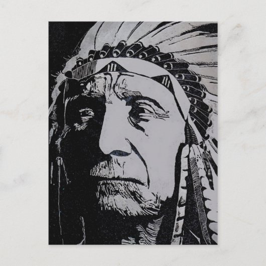 Chief Red Cloud Briefkaart (Voorkant)