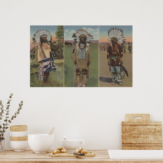 Chief Red Cloud, Chief Dewey Beard Poster (Keuken)