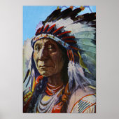 Chief Red Cloud Oglala Lakota Sioux Tribe Poster (Voorkant)