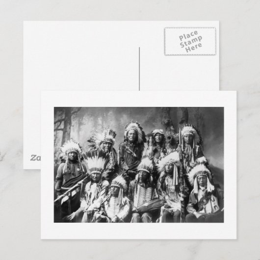 Chief Red Cloud & Other Chiefs, 1899 Briefkaart (Voorkant / Achterkant)