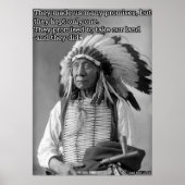 Chief Red Cloud Quote Poster (Voorkant)