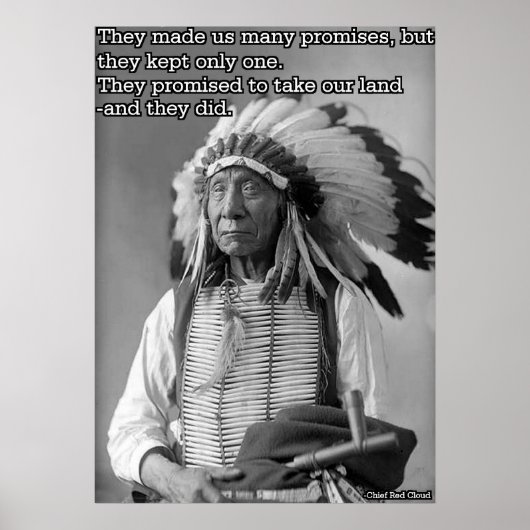 Chief Red Cloud Quote Poster (Voorkant)