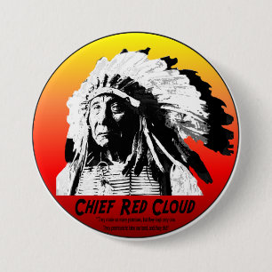 Chief Red Cloud Ronde Button 7,6 Cm
