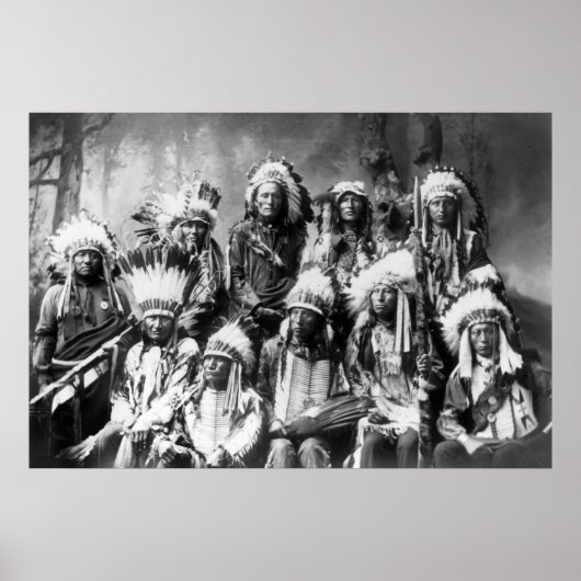 Chief Red Cloud with other Chiefs: 1899 Poster (Voorkant)