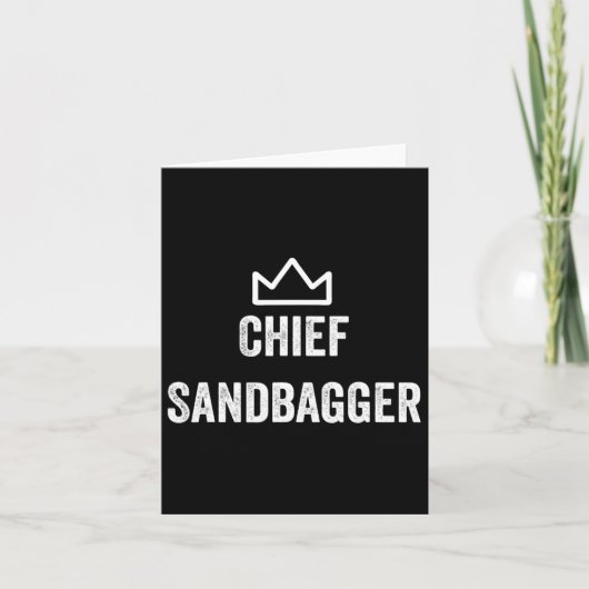 Chief Sandbagger Gift voor Golf Meme BJJ Schaakzan Kaart (Voorkant)