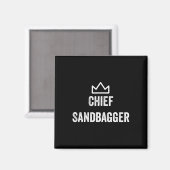 Chief Sandbagger Gift voor Golf Meme BJJ Schaakzan Magneet (Voorkant / Achterkant)
